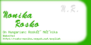 monika rosko business card